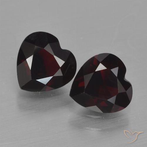 1.59ctw Naturale Rosso scuro Granato Piropo, Cuore, VVS-VS