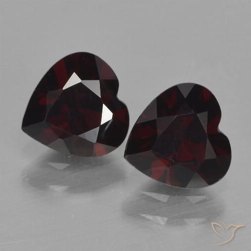 1.82ctw Naturale Rosso scuro Granato Piropo, Cuore, VVS-VS