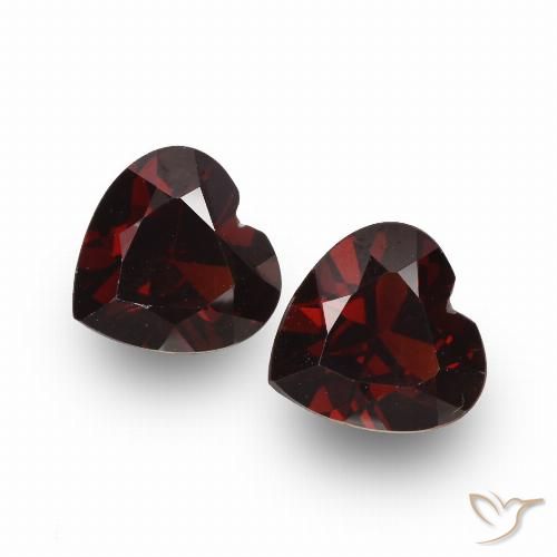 1.77ctw Naturale Rosso nerastro Granato Piropo, Cuore, VVS-VS