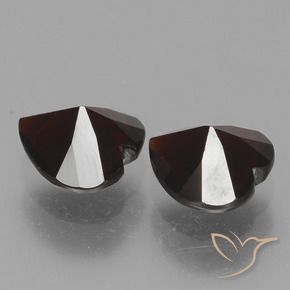 Gemme di Granato Piropo Rosso scuro naturale da 1.70 ct, Cuore, VVS-VS