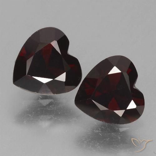 1.56ctw Naturale Rosso scuro Granato Piropo, Cuore, VVS-VS