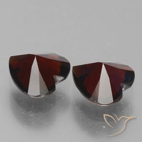 Gemme di Granato Piropo Rosso scuro naturale da 1.75 ct, Cuore, VVS-VS