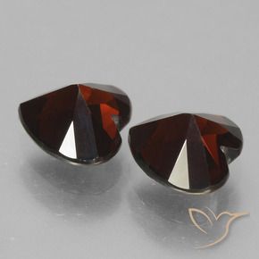 Gemme di Granato Piropo Rosso scuro naturale da 1.96 ct, Cuore, VVS-VS