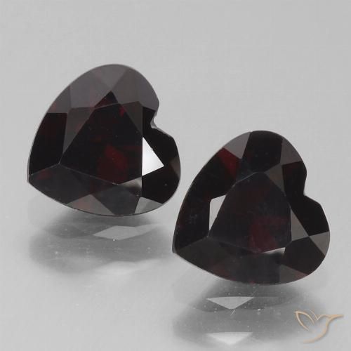 1.75ctw Naturale Rosso scuro Granato Piropo, Cuore, VVS-VS
