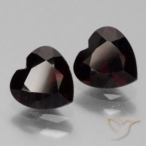 Gemme di Granato Piropo Rosso scuro naturale da 1.75 ct, Cuore, VVS-VS