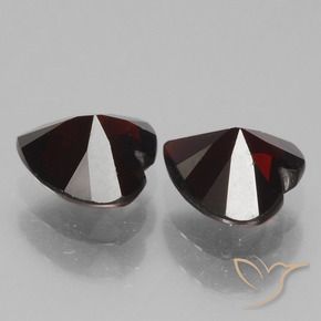 Gemme di Granato Piropo Rosso scuro naturale da 1.75 ct, Cuore, VVS-VS