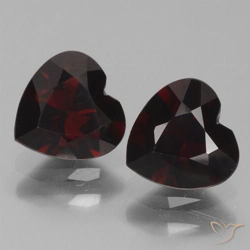 1.80ctw Naturale Rosso scuro Granato Piropo, Cuore, VVS-VS
