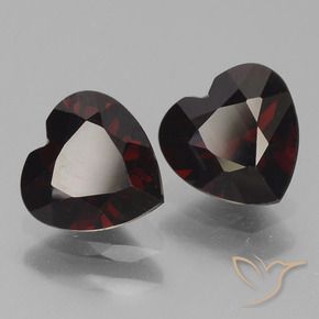Gemme di Granato Piropo Rosso scuro naturale da 1.80 ct, Cuore, VVS-VS
