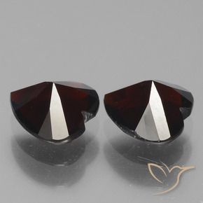 Gemme di Granato Piropo Rosso scuro naturale da 1.80 ct, Cuore, VVS-VS
