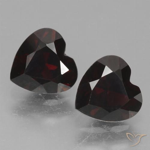 1.95ctw Naturale Rosso scuro Granato Piropo, Cuore, VVS-VS
