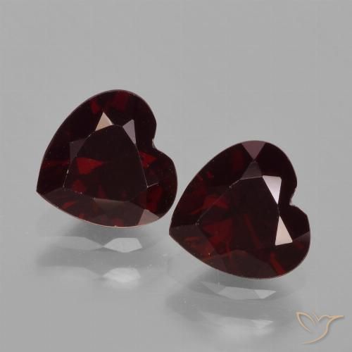 1.91ctw Naturale Rosso scuro Granato Piropo, Cuore, VVS-VS