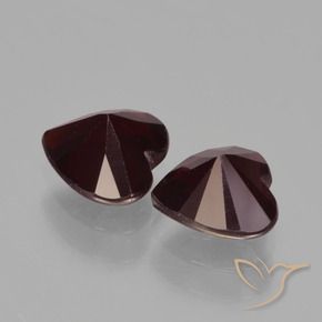 Gemme di Granato Piropo Rosso scuro naturale da 1.91 ct, Cuore, VVS-VS