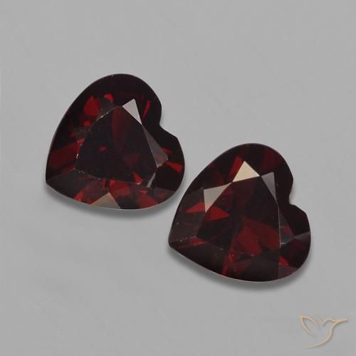1.68ctw Naturale Rosso scuro Granato Piropo, Cuore, VVS-VS
