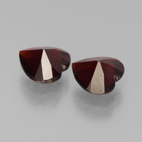Gemme di Granato Piropo Rosso scuro naturale da 1.54 ct, A forma di cuore, VVS-VS