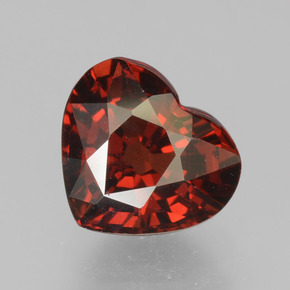 Granato piropo naturale rosso da 2,00 ct, a forma di cuore, VS