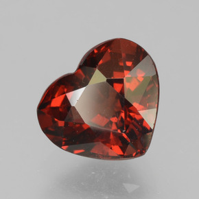 Granato piropo naturale rosso da 2,00 ct, a forma di cuore, VS