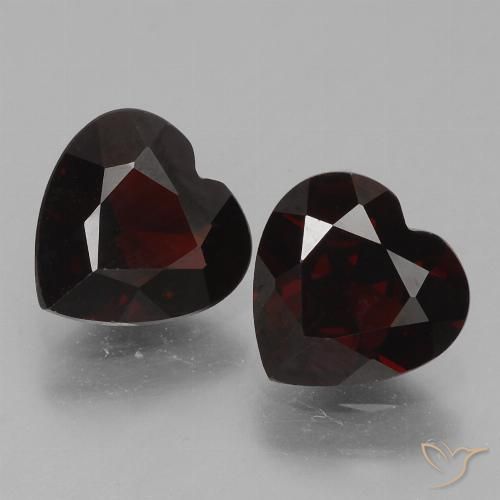 1.63ctw Naturale Rosso scuro Granato Piropo, Cuore, VVS-VS