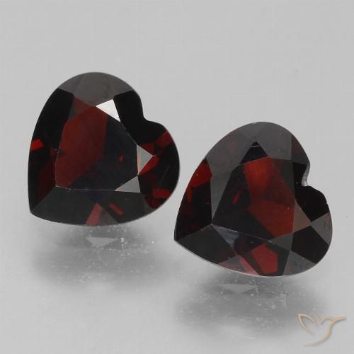 1.62ctw Naturale Rosso scuro Granato Piropo, Cuore, VVS-VS