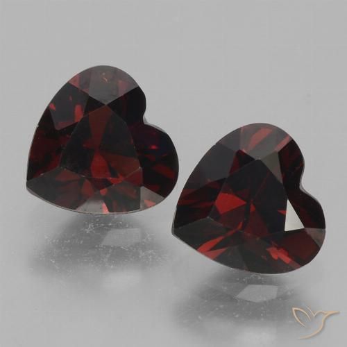 1.80ctw Naturale Rosso scuro Granato Piropo, Cuore, VVS-VS