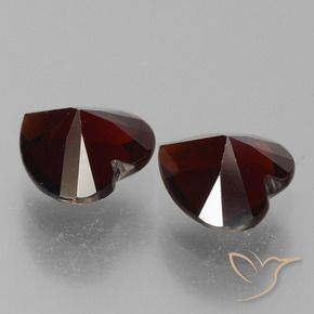 Gemme di Granato Piropo Rosso scuro naturale da 1.80 ct, Cuore, VVS-VS