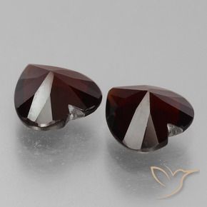 Gemme di Granato Piropo Rosso scuro naturale da 1.64 ct, Cuore, VVS-VS