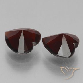 Gemme di Granato Piropo Rosso nerastro naturale da 1.75 ct, Cuore, VVS-VS