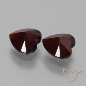 Gemme di Granato Piropo Rosso nerastro naturale da 1.90 ct, Cuore, VVS-VS