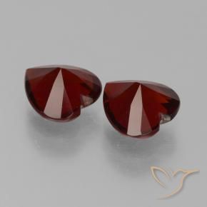 Gemme di Granato Piropo Rosso Sangue Profondo naturale da 1.86 ct, A forma di cuore, VVS-VS