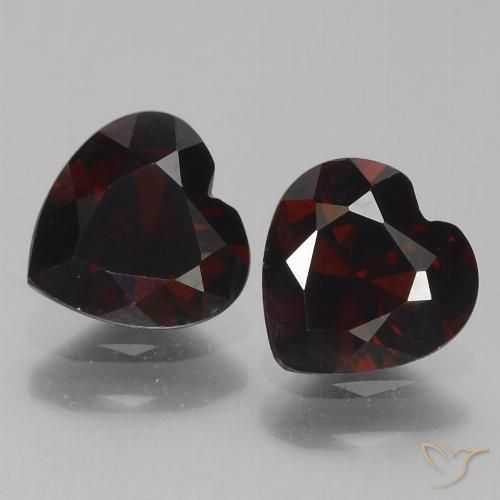 1.63ctw Naturale Rosso scuro Granato Piropo, Cuore, VVS-VS