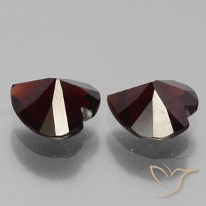 Gemme di Granato Piropo Rosso scuro naturale da 1.63 ct, Cuore, VVS-VS