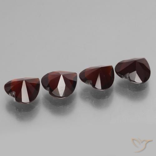 Gemme di Granato Piropo Rosso scuro naturale da 2.93 ct, Cuore, VVS-VS