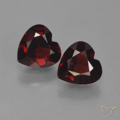 1.64ctw Naturale Rosso scuro Granato Piropo, Cuore, VVS-VS