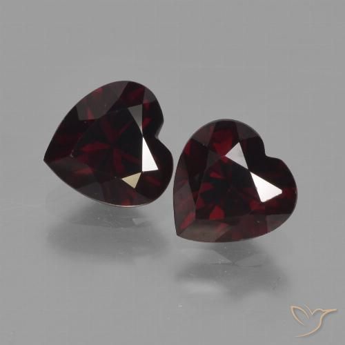 1.84ctw Naturale Rosso nerastro Granato Piropo, Cuore, VVS-VS