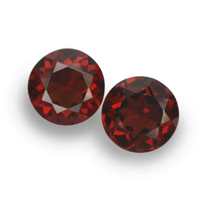 Granato piropo naturale rosso da 1,96 ct, taglio rotondo, VVS-VS