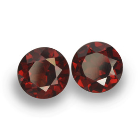 Granato piropo naturale rosso da 1,96 ct, taglio rotondo, VVS-VS