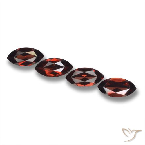 Gemme di Granato Piropo Rosso scuro naturale da 8.33 ct, Taglio marquise, VVS-VS