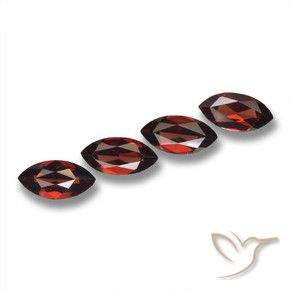 Gemme di Granato Piropo Rosso scuro naturale da 7.73 ct, Taglio marquise, VVS-VS