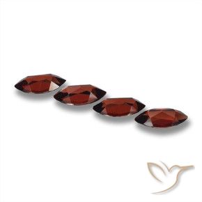 Gemme di Granato Piropo Rosso scuro naturale da 7.73 ct, Taglio marquise, VVS-VS