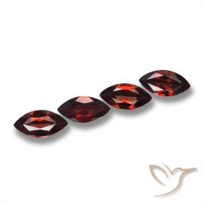 Gemme di Granato Piropo Rosso scuro naturale da 7.10 ct, Taglio marquise, VVS-VS