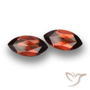 Gemme di Granato Piropo Rosso scuro naturale da 4.06 ct, Taglio marquise, VVS-VS