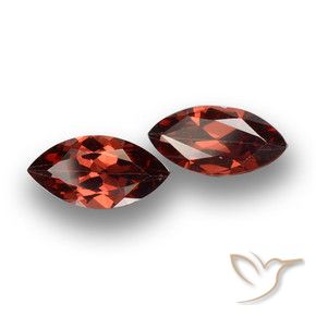 Gemme di Granato Piropo Rosso scarlatto naturale da 3.92 ct, Taglio marquise, VVS-VS