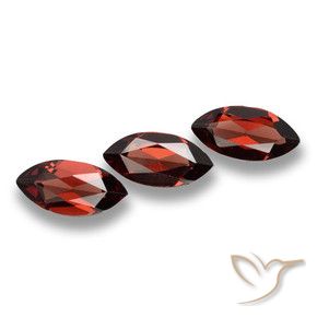 Gemme di Granato Piropo Rosso medio naturale da 5.64 ct, Taglio marquise, VVS-VS