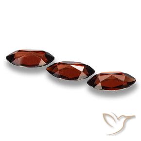 Gemme di Granato Piropo Rosso medio naturale da 5.64 ct, Taglio marquise, VVS-VS