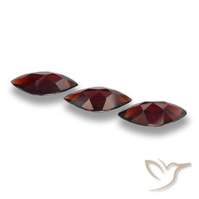 Gemme di Granato Piropo Rosso nerastro naturale da 4.97 ct, Taglio marquise, VVS-VS