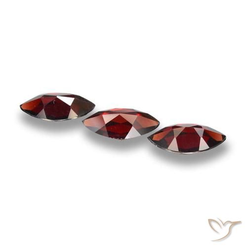 Gemme di Granato Piropo Rosso scuro naturale da 5.23 ct, Taglio marquise, VVS-VS