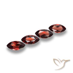 Gemme di Granato Piropo Rosso scuro naturale da 7.67 ct, Taglio marquise, VVS-VS