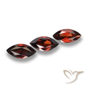 Gemme di Granato Piropo Rosso scuro naturale da 5.73 ct, Taglio marquise, VVS-VS