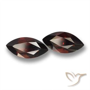 Gemme di Granato Piropo Rosso scuro naturale da 4.43 ct, Taglio marquise, VVS-VS