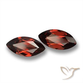 Gemme di Granato Piropo Rosso Merlot naturale da 3.96 ct, Taglio marquise, VVS-VS
