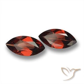 Gemme di Granato Piropo Rosso Merlot naturale da 3.54 ct, Taglio marquise, VVS-VS